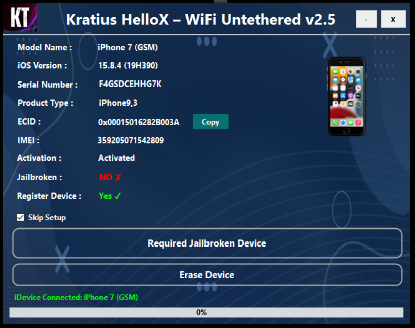 HelloX WiFi Untethered
